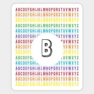 Letter B - Alphabet - Rainbow Sticker